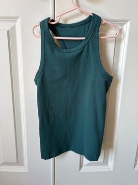 Lululemon Align high neck racerback waist length tank size 2. Green Jasper